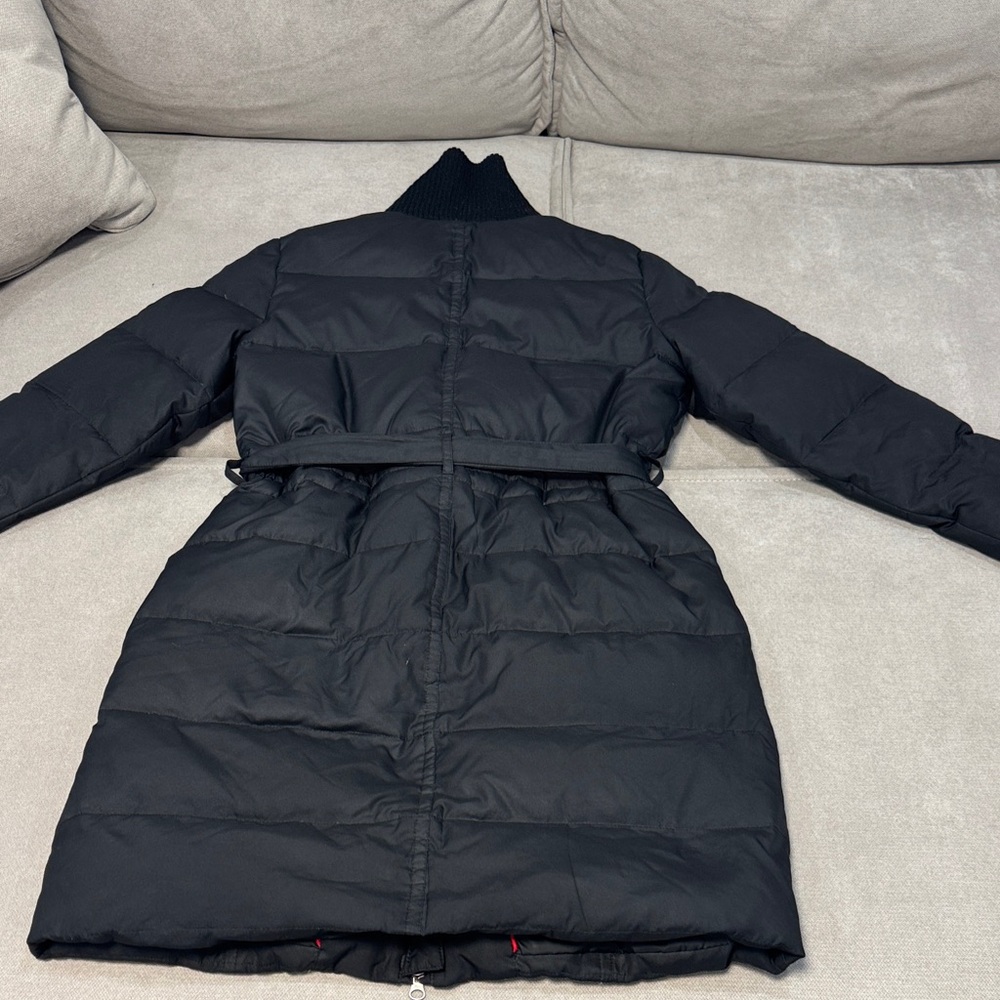 Tommy Hilfiger Women's Black Belted Puffer Coat - Picture 3 of 6